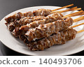 [Domestic or Thai origin] Hakata-style grilled chicken skin skewers (frozen) 140493706