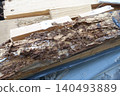 Pillars of a house damaged by termites 140493889