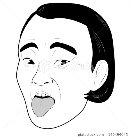 An old man sticking out his tongue An old man sticking out his tongue 140494045
