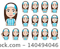 Women's supporters of the Argentine national team 140494046