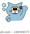 Dull blue cat, angry 140494073