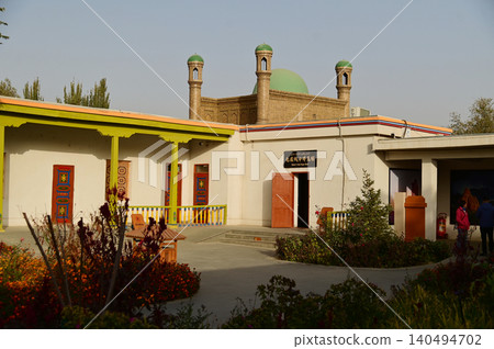 The architecture of the Kuche Royal Palace at Kuqa, Aksu city in Xinjiang ,China. The architecture of the Kuche Royal Palace at Kuqa, Aksu city in Xinjiang ,China. 140494702