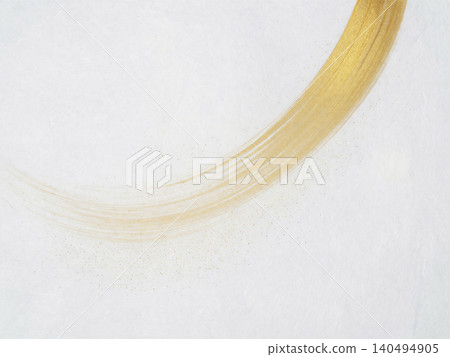 An elegant background where golden brushstrokes blend like falling snow on pure white Japanese paper. An elegant background where golden brushstrokes blend like falling snow on pure white Japanese paper. 140494905