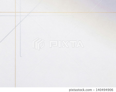 A stylish background featuring extremely thin gold and silver lines intersecting on white Japanese paper. 140494906