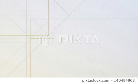 時尚的背景圖案是在白色日本紙上交錯的極細金線和銀線。 140494908