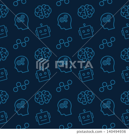 AI technology pattern seamless AI technology pattern seamless 140494936