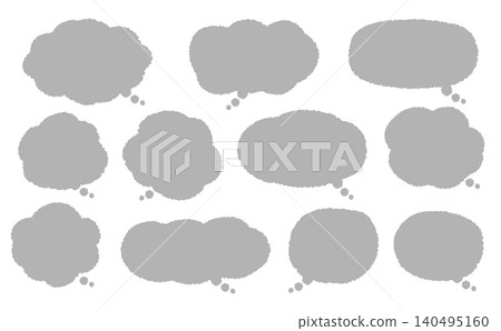 A vague speech bubble (Gray) that expresses worries and anxieties A vague speech bubble (Gray) that expresses worries and anxieties 140495160