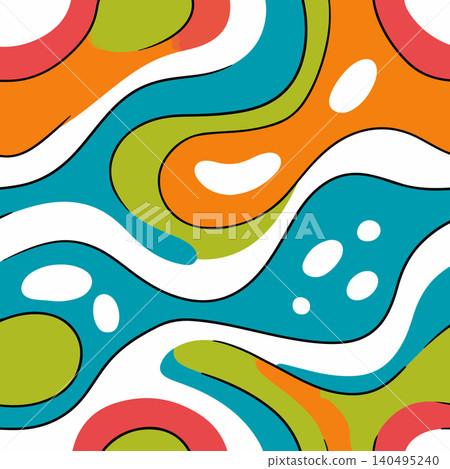 Abstract Swirls and Shapes 140495240