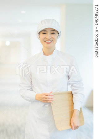 Part-time staff working in white coats Part-time staff working in white coats 140495271