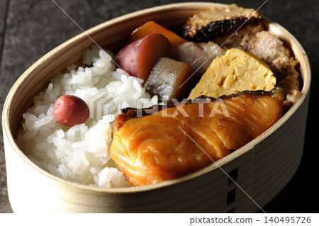 Grilled fish lunch Grilled fish lunch 140495726