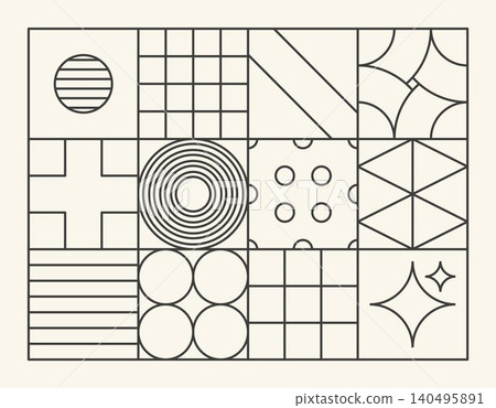 Cover design geometric line art Cover design geometric line art 140495891
