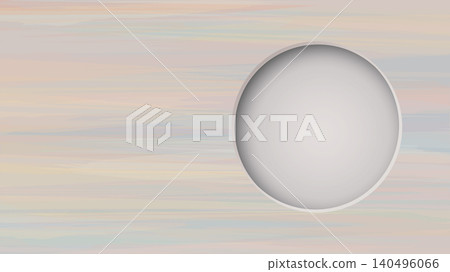 3D blank circle frame paper cut style with abstract brushstrokes texture pastel colors background 3D blank circle frame paper cut style with abstract brushstrokes texture pastel colors background 140496066