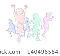 Silhouette illustration of a child running in a school sports day 140496584