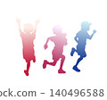 Gradient illustration of a child running 140496588
