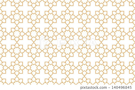 Gold outline muslim geometric patterns repeatable Gold outline muslim geometric patterns repeatable 140496845