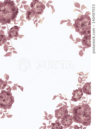 背景圖片為紅色和粉紅色的玫瑰花。 140497053