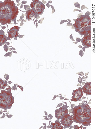 A background image of roses drawn in red and brown. A background image of roses drawn in red and brown. 140497057