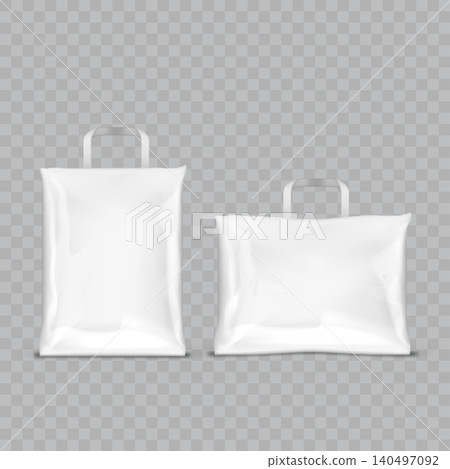 Blank White Plastic Carrier Bag Mockup Vector Blank White Plastic Carrier Bag Mockup Vector 140497092