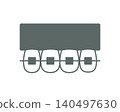Illustration of braces using wires 140497630