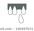 An illustration depicting a missing front tooth. 140497631