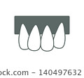 An illustration depicting crooked teeth. 140497632