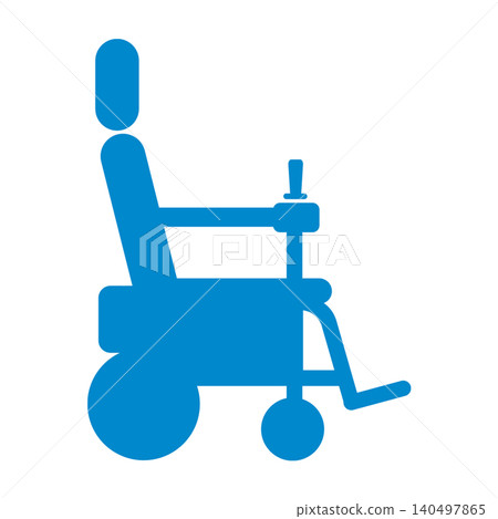 Electric wheelchair (standalone) / Pictogram for care, welfare, and barrier-free access Electric wheelchair (standalone) / Pictogram for care, welfare, and barrier-free access 140497865