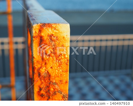 Rusty iron plate, rusty iron rod - Texture - Background - Copy Space Rusty iron plate, rusty iron rod - Texture - Background - Copy Space 140497910