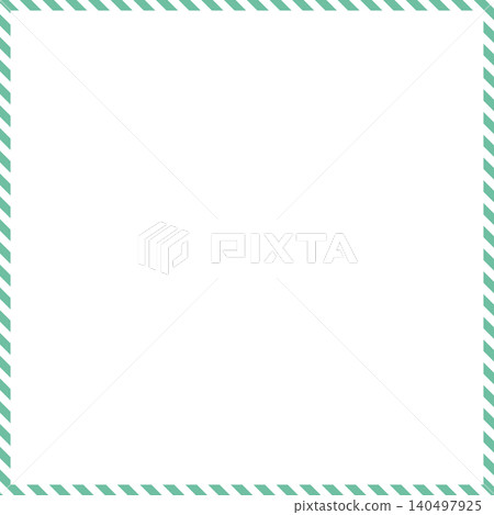 Thin, diagonally striped frame, mint green, square, with copy space. Thin, diagonally striped frame, mint green, square, with copy space. 140497925