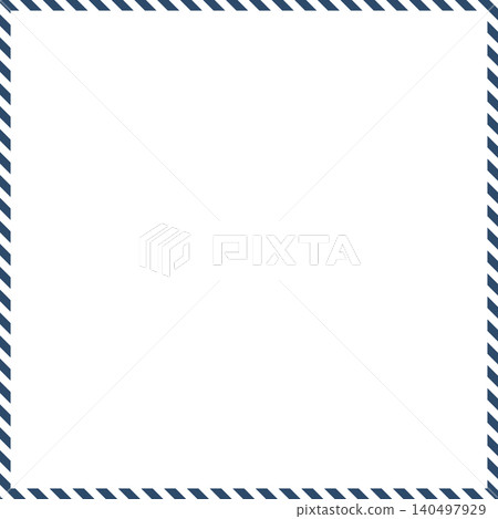 Thin frame with diagonal stripes, navy blue, square shape, with copy space. Thin frame with diagonal stripes, navy blue, square shape, with copy space. 140497929
