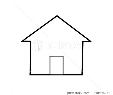 Hand-drawn style house icon illustration Hand-drawn style house icon illustration 140498250