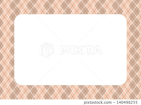 Argyle knit frame, peach, rounded corners, autumn/winter, pink Argyle knit frame, peach, rounded corners, autumn/winter, pink 140498255
