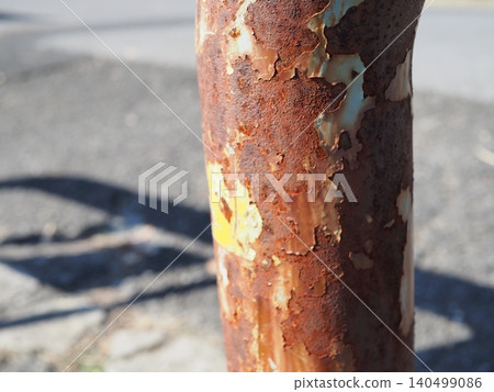 Rusty mooring post, the art of rust, background, copy space, rust and wabi, the art of rust Rusty mooring post, the art of rust, background, copy space, rust and wabi, the art of rust 140499086