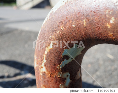 Rusty mooring post, the art of rust, background, copy space, rust and wabi, the art of rust 140499103
