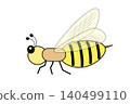 Illustration of a small yellow bee 140499110