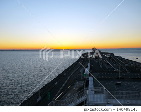 Sunrise viewed from Umihotaru Sunrise viewed from Umihotaru 140499143