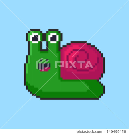 Pixel art Snail Character game asset design Pixel art Snail Character game asset design 140499456