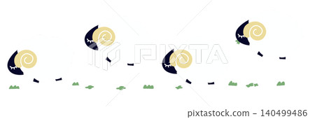 A procession of four sheep A procession of four sheep 140499486