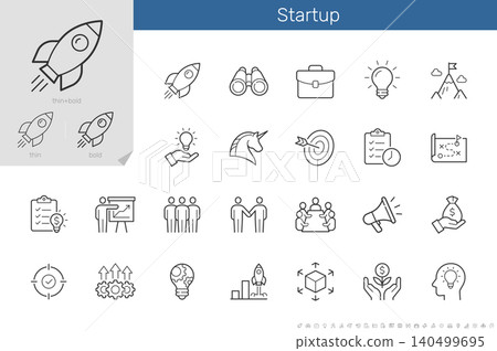 Charity and donation icon set. Thin line with bold outline, customizable to 3 styles. Editable stroke. 140499695