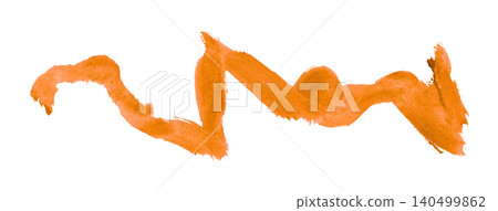 orange brush isolated on transparent background orange watercolor orange brush isolated on transparent background orange watercolor 140499862