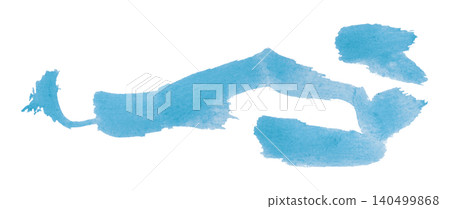 Light blue brush isolated on transparent background Light blue watercolor Light blue brush isolated on transparent background Light blue watercolor 140499868