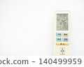 Air conditioner remote control on a white background 140499959