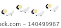 A procession of four sheep (with drop shadow) 140499967