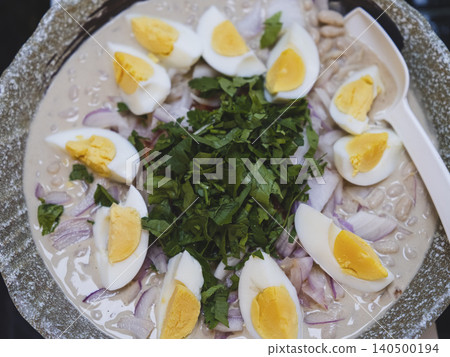 fresh and tasty eggs at the hotel buffet fresh and tasty eggs at the hotel buffet 140500194