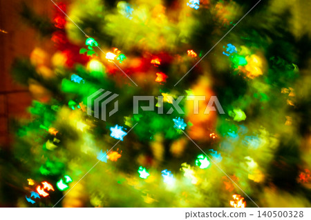 Blured sparks of light on cristmas tree, spruce lights on background Blured sparks of light on cristmas tree, spruce lights on background 140500328
