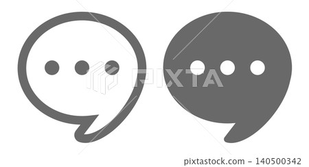 Vector Simple Chat Icon Set Vector Simple Chat Icon Set 140500342