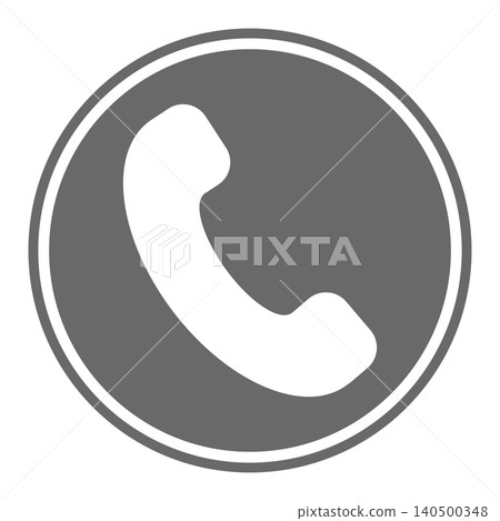 Simple Vector Phone Icon (Circle) Simple Vector Phone Icon (Circle) 140500348