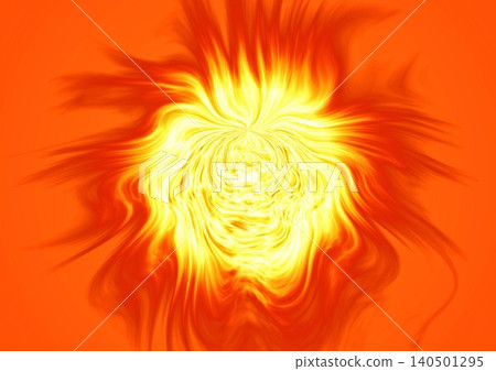 A 3D illustration of a burning, abstract fireball. A 3D illustration of a burning, abstract fireball. 140501295