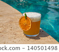 delicious cocktail by the pool 140501498