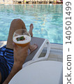 delicious cocktail by the pool 140501499