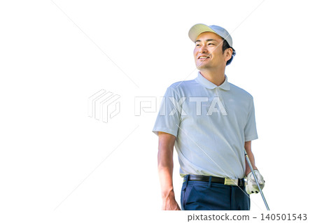 身穿高爾夫球服的男性高爾夫球手（高爾夫球場、學院、會員） 140501543